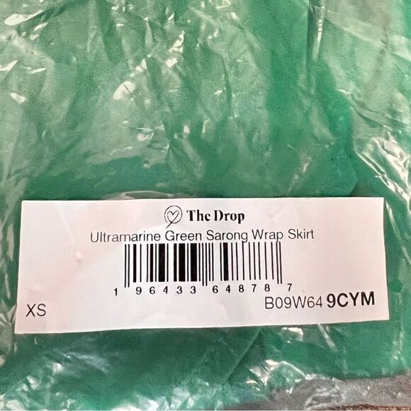 The Drop Women's Ultramarine Green Sarong Wrap Skirt by @sruthijayadevan XS. NWT - Picture 7 of 9